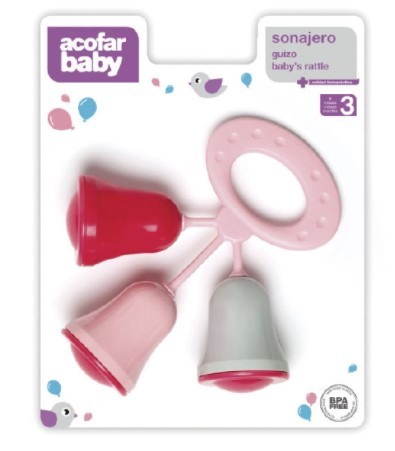 Acofar Sonajero Campana Rosa