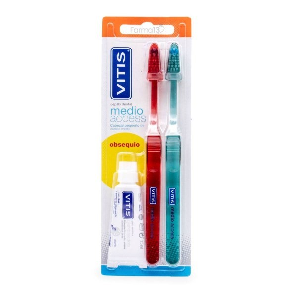 Vitis Cepillo Dental Adulto Access Medio Duplo