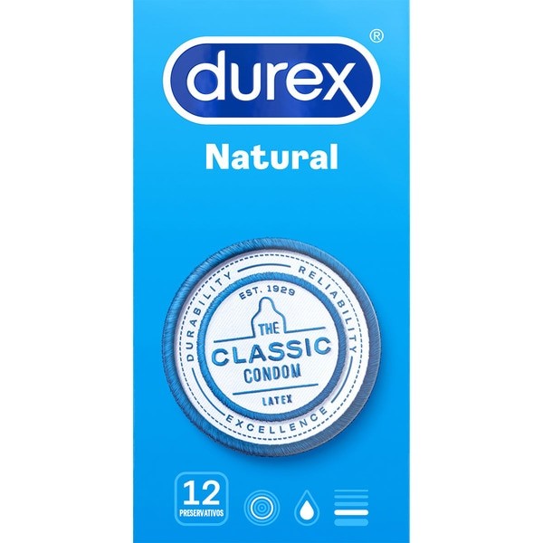 Durex Natural Preservativos 12 unidades