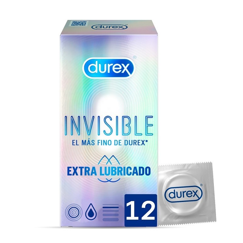 Durex Invisibles Extra Lubricados 12 unidades