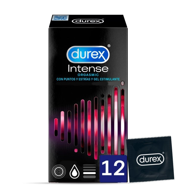 Durex Intense Orgasmic con Puntos y Estrías Preservativos 12 unidades