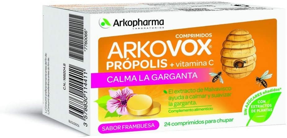 Arkovox Própolis y Vitamina C Sabor Frambuesa 24 Comprimidos