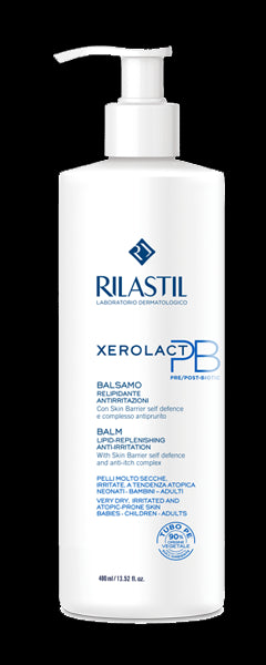 Rilastil Xerolact PB - Bálsamo Hidratante Anti-Irritaciones para Pieles Secas, Frágiles y Atópicas - 400 ml