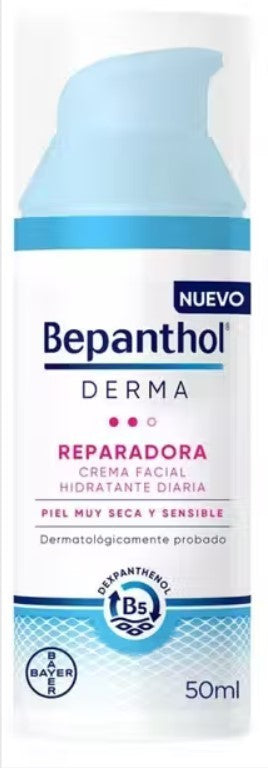 Bepanthol Derma Crema Facial Hidratante Diaria Reparadora 50 ml