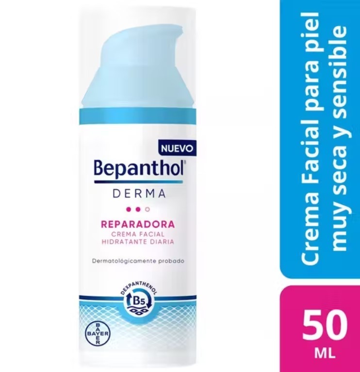 Bepanthol Derma Crema Facial Hidratante Diaria Reparadora 50 ml