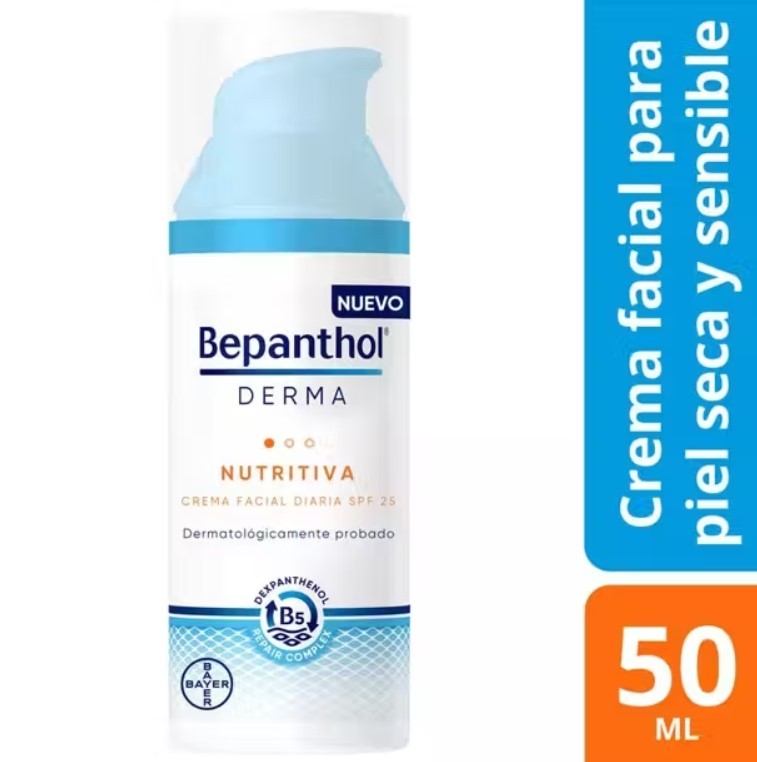 Bepanthol Derma Crema Facial Nutritiva Diaria SPF 25 50 ml