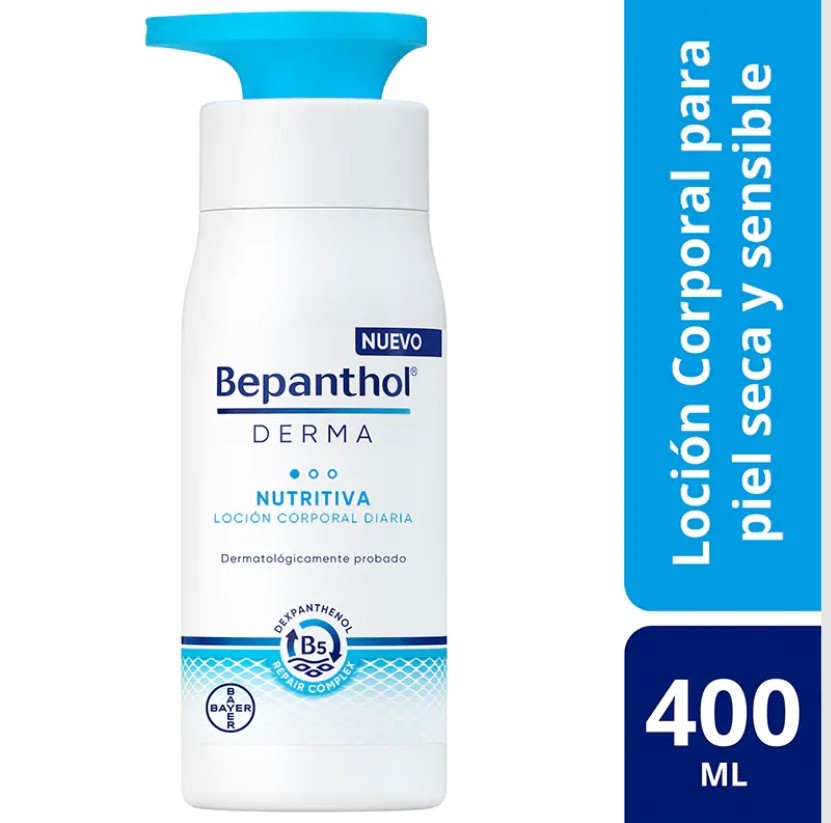 Bepanthol Derma Loción Corporal Diaria Nutritiva con dispensador 400 ml