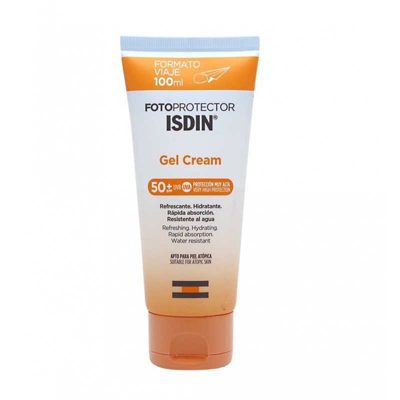 Fotoprotector Isdin Gel Crema SPF50+ 100 ml Formato Viaje