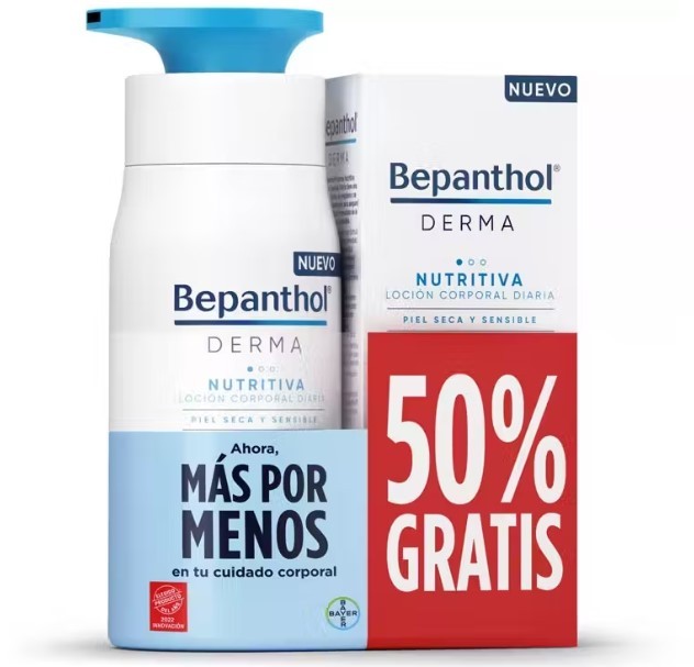 Bepanthol Derma Loción Corporal Diaria Nutritiva 400 ml + 200 ml (50% Gratis)