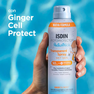 Fotoprotector Isdin Transparent Spray Wet Skin Pediatrics SPF 50 250 ml
