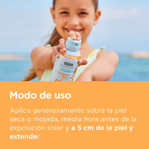 Fotoprotector Isdin Transparent Spray Wet Skin Pediatrics SPF 50 250 ml