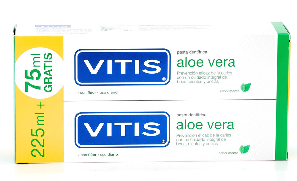 Vitis Pasta Dentífrica Aloe Vera Menta Duplo 2 x 150 ml
