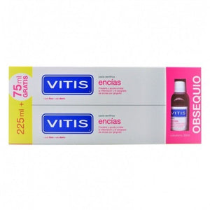 Vitis Pasta Dentífrica Encías Duplo 2 x 150 ml + Regalo Colutorio 75 ml