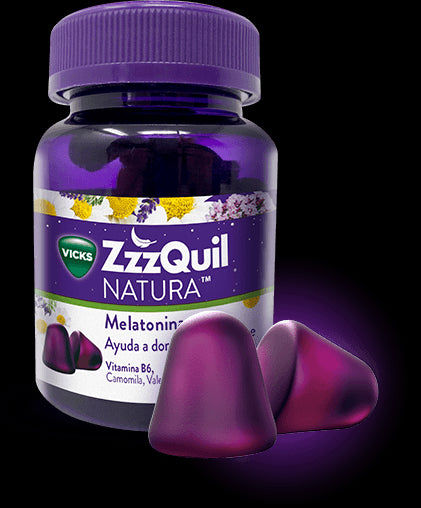 ZzzQuil NATURA Melatonina 60 gominolas | Sabor Frutos del Bosque