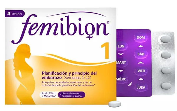Femibion 1 Planificación y Principio del Embarazo con Ácido Fólico 28 comprimidos