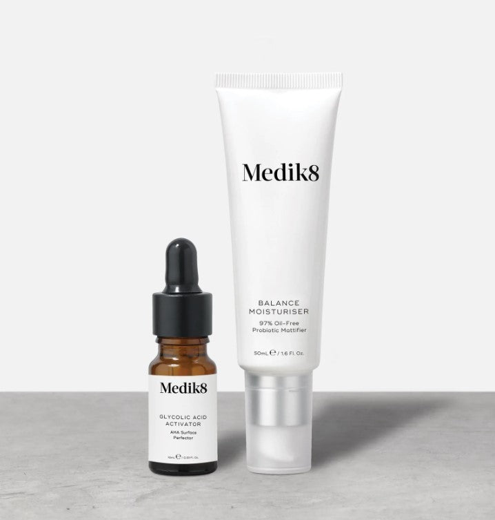 Medik8 Balance Moisturiser 50 ml & Glycolic Acid Activator 10 ml