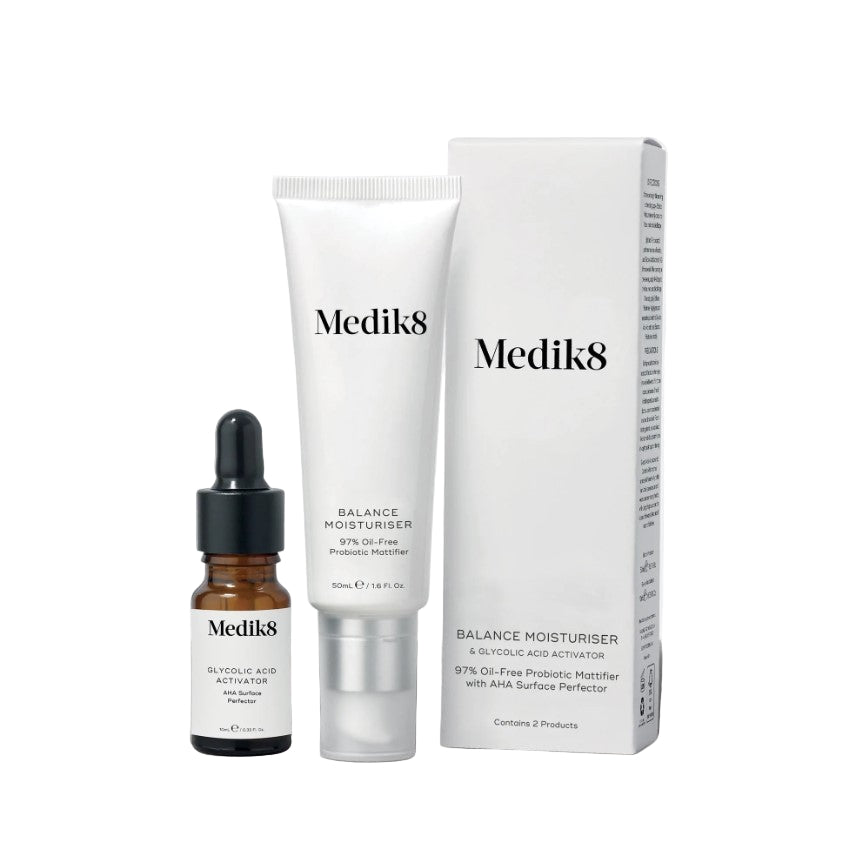 Medik8 Balance Moisturiser 50 ml & Glycolic Acid Activator 10 ml