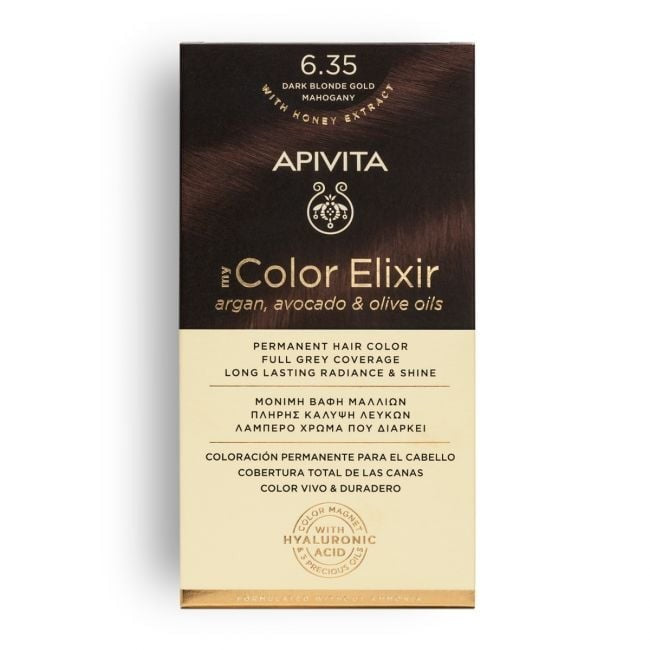 Apivita My Color Elixir Tinte Capilar nº 6.35 Rubio Oscuro Dorado Caoba