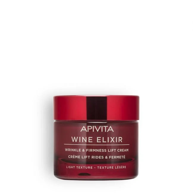 Apivita Wine Elixir Crema Antiarrugas y Reafirmante con Efecto Lifting de Textura Ligera 50 ml