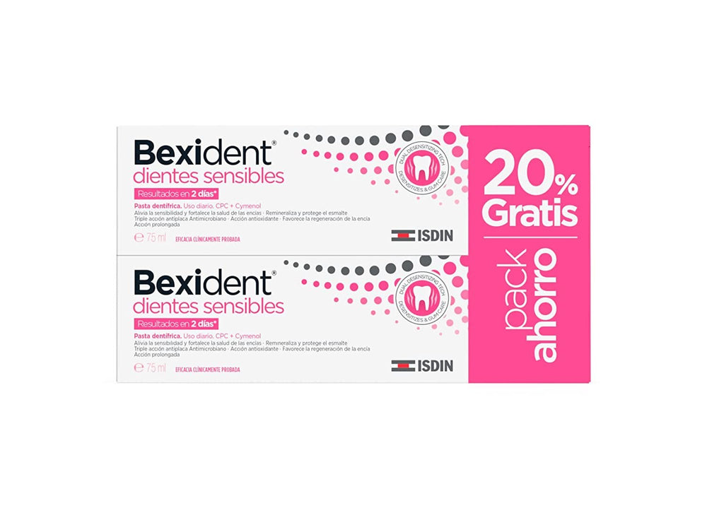 Bexident Duplo Dientes sensibles Pasta dentífrica 2 x 75 ml