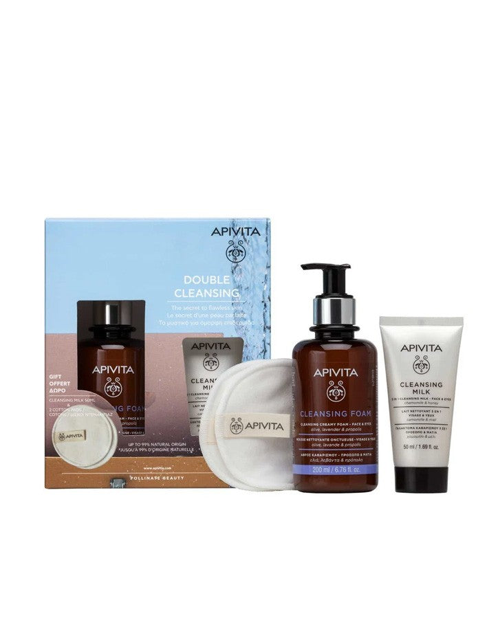Duplo Apivita Set Cleansing Foam + Milk Face & Eyes