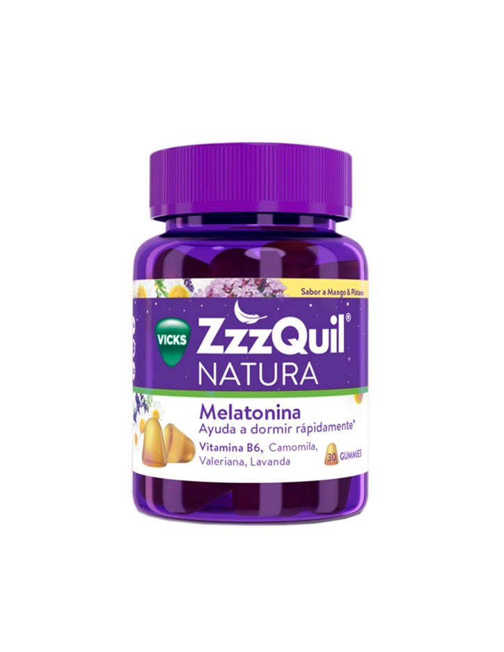 ZzzQuil NATURA Melatonina 30 gominolas | Sabor Mango y Plátano