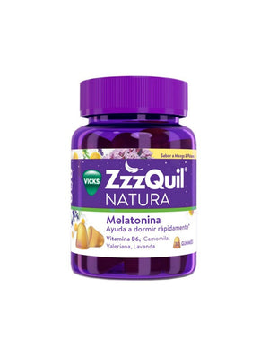 ZzzQuil NATURA Melatonina 30 gominolas | Sabor Mango y Plátano