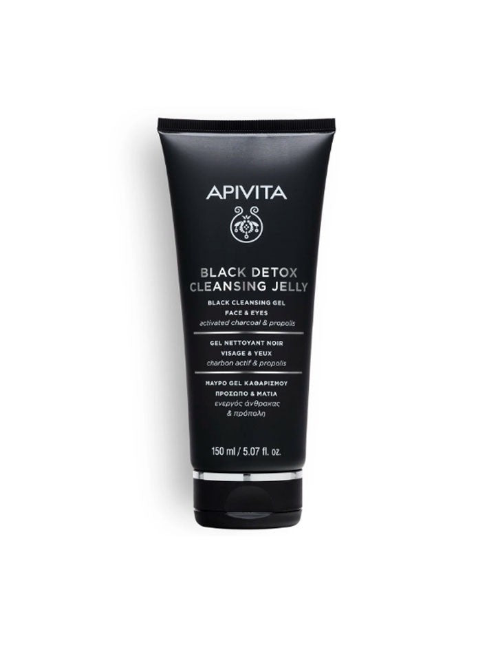 APIVITA GEL LIMPIADOR DETOX NEGRO con Propóleo & Activated Charcoal
