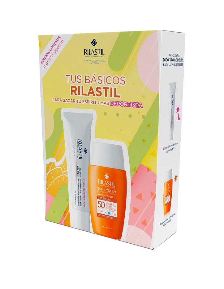Pack Rilastil Deportista Aqua Intense 72 H + Water Touch SPF50+