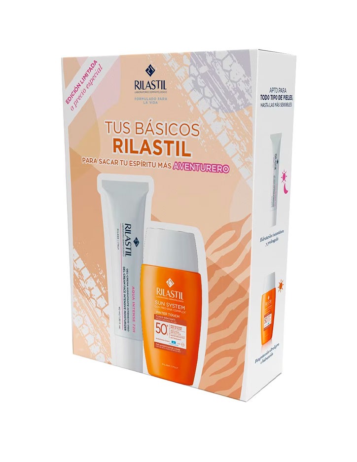 Pack Rilastil Aventurero Aqua Intense 72 H + Water Touch SPF50+