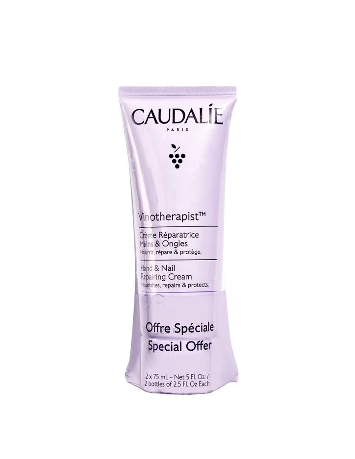 Caudalie Dúo Crema Reparadora Manos y Uñas Vinotherapist 2x75 ml