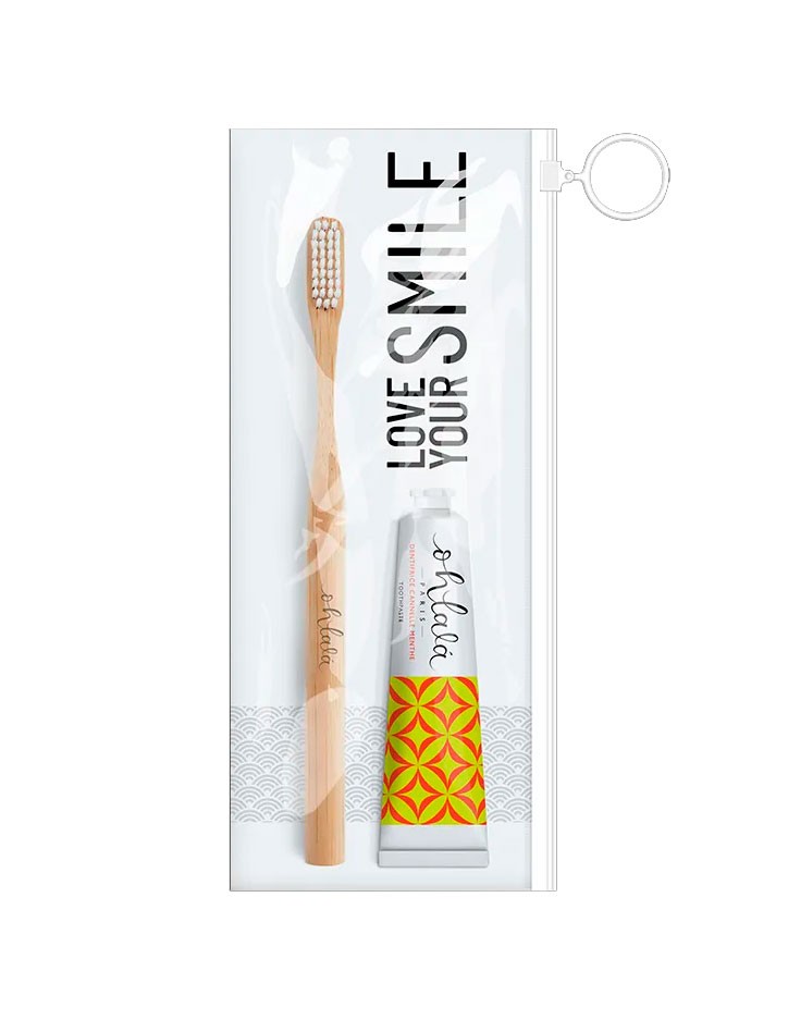 Mini Travel Set Canela (Ohlalá Menta Canela 15 ml + Cepillo dientes de bamboo)
