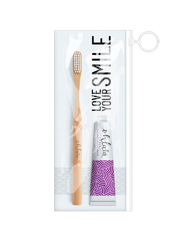 Mini Travel Set Violeta (Ohlalá Menta Violeta 15 ml + Cepillo dientes de bamboo)