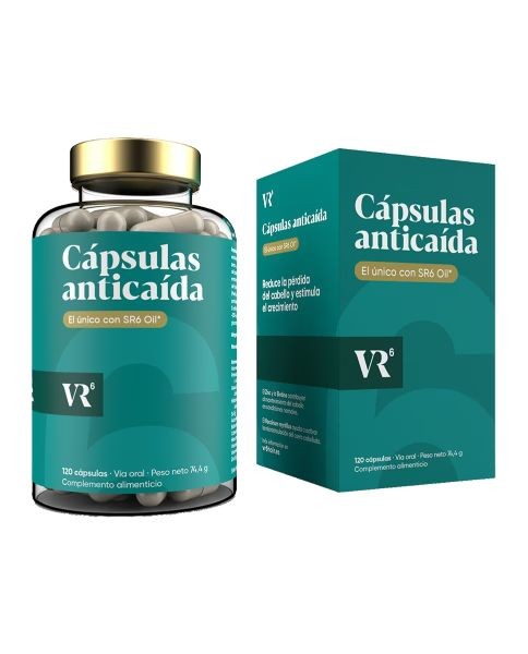 VR6 Cápsulas Anticaída 100% natural para la Caída del Pelo 120 Cápsulas