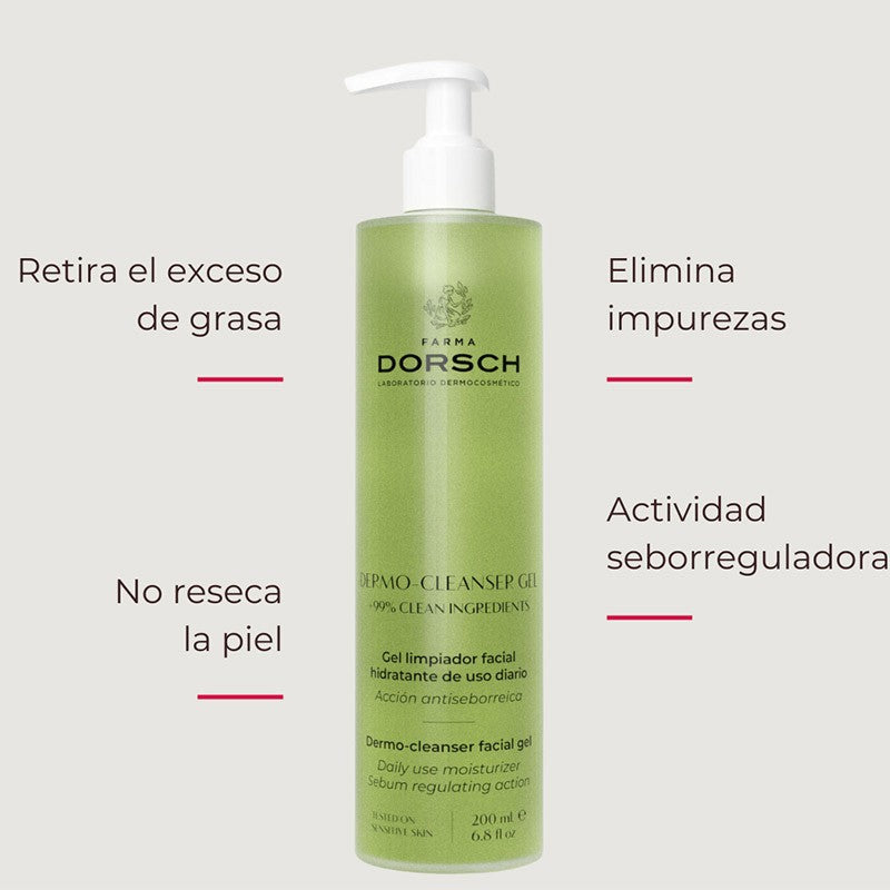 Farma Dorsch Gel Limpiador Piel Grasa o con Tendencia Acné 200 ml