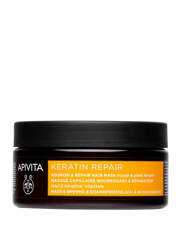 Apivita Mascarilla Keratin Repair Nutritiva y Reparadora para cabello seco y dañado 200 ml