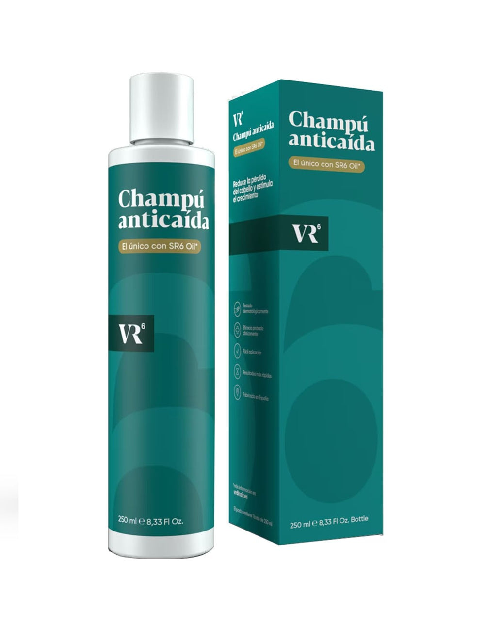 VR6 Champu anticaída regenerador con principios activos naturales 250 ml