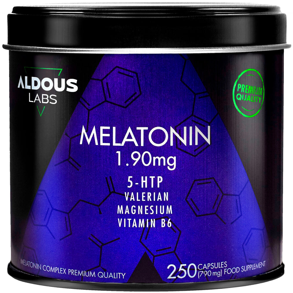 Aldous Melatonina 1,9 mg con Magnesio, Valeriana Y Vitamina B6
