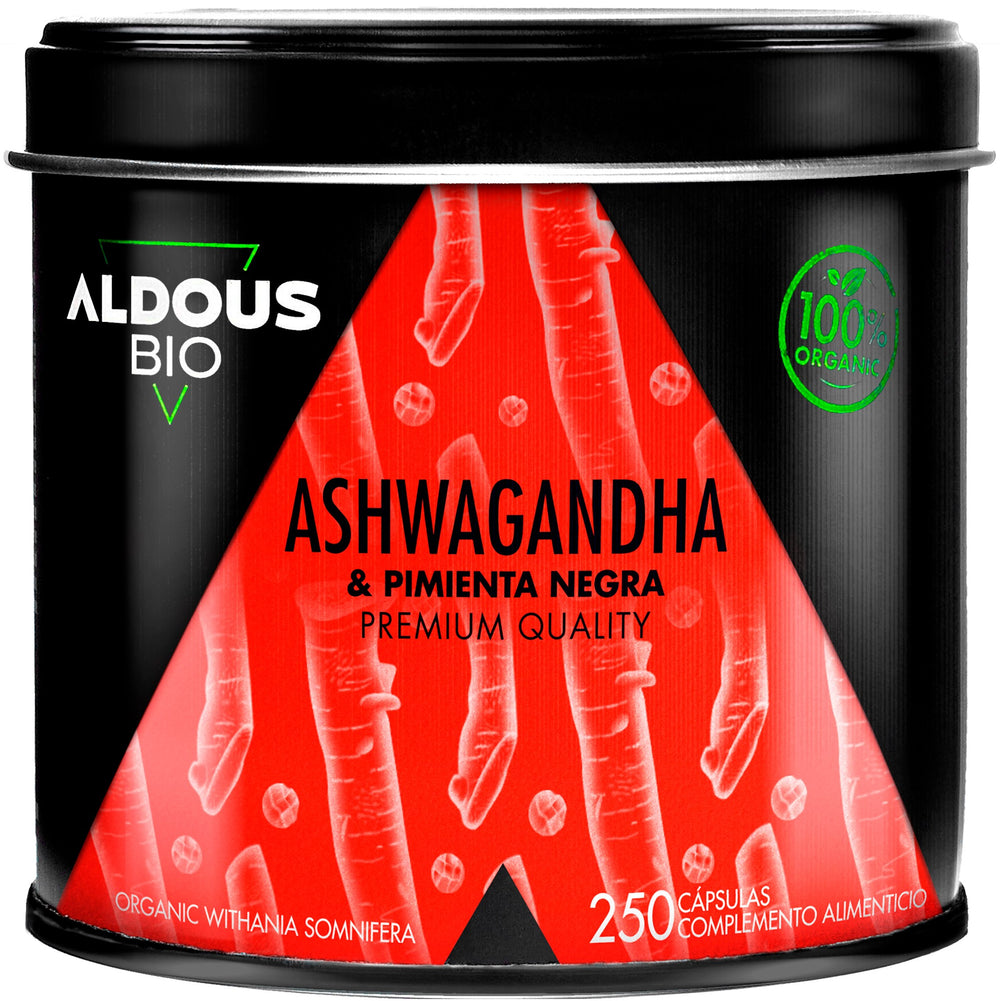 Aldous Ashwagandha Orgánica 2160 mg con Pimienta Negra