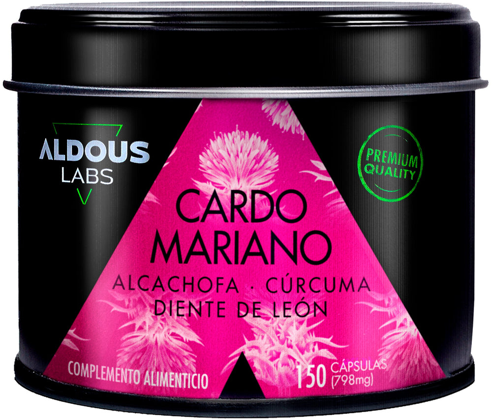 Aldous Cardo Mariano con Cúrcuma, Alcachofa, Diente de León y Desmodium