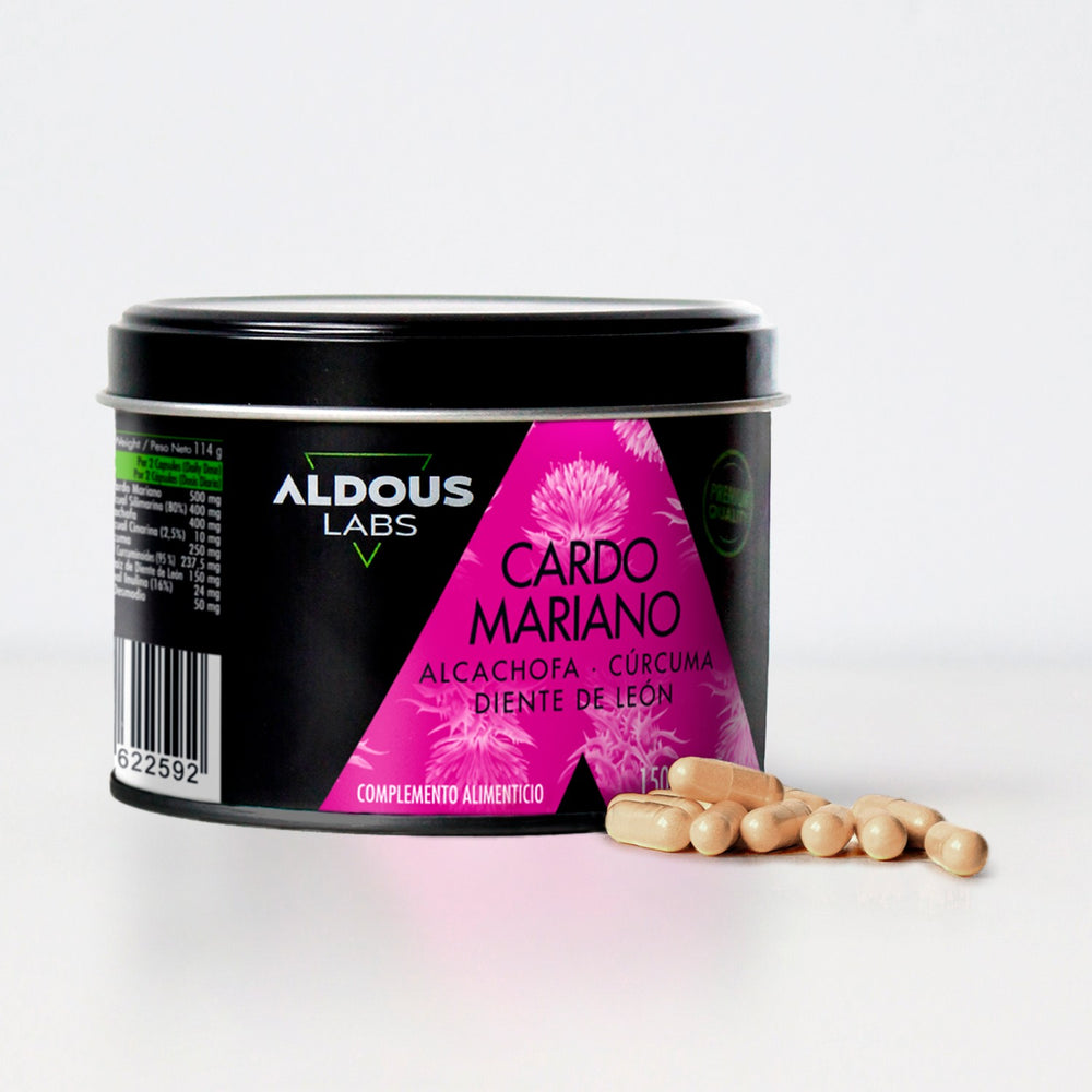 Aldous Cardo Mariano con Cúrcuma, Alcachofa, Diente de León y Desmodium