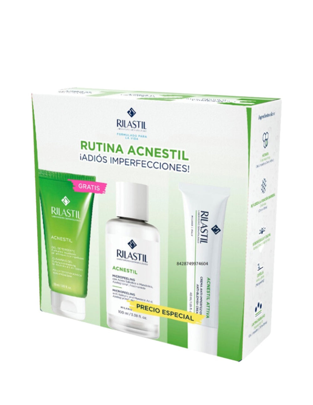 Rilastil Pack Acnestil Micropeeling + Crema Attiva + Gel