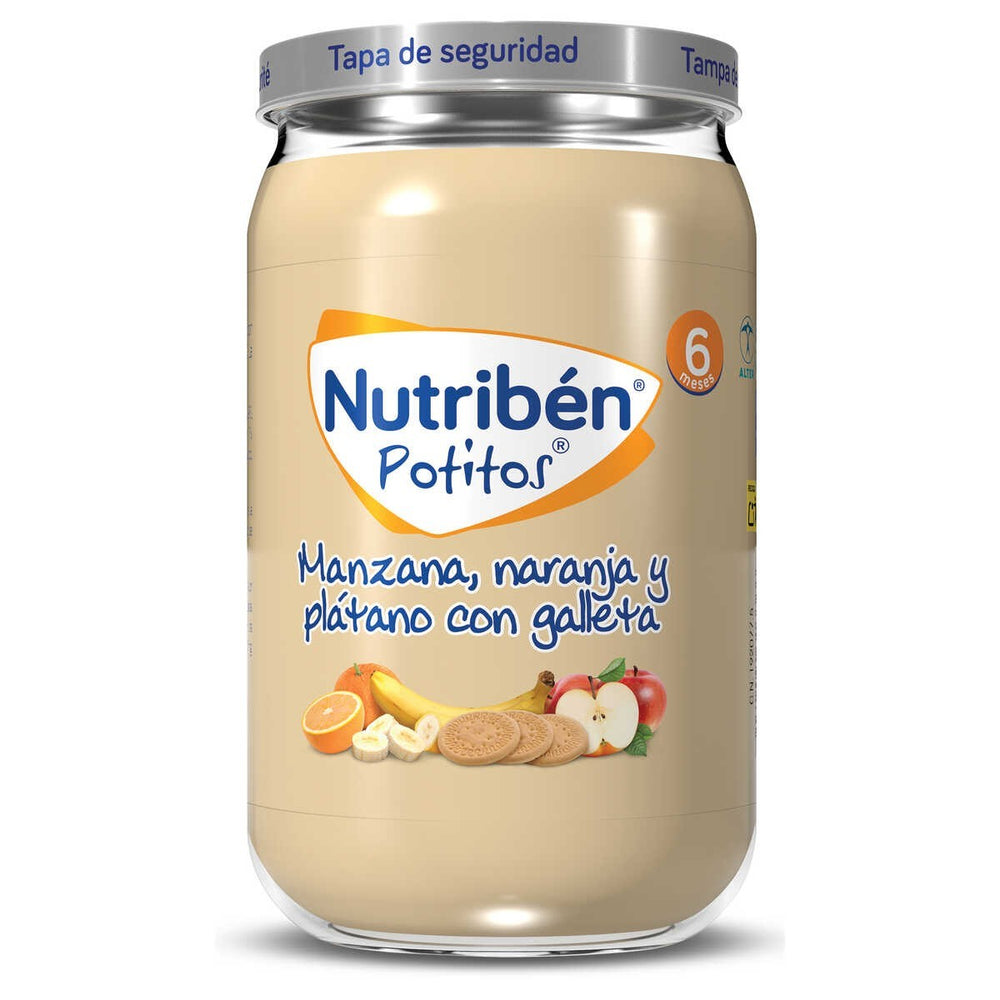 Nutribén Potito Manzana Naranja Plátano Galleta 235 g