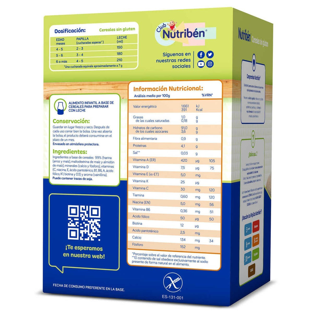 Nutribén Cereales Sin Gluten 600 g