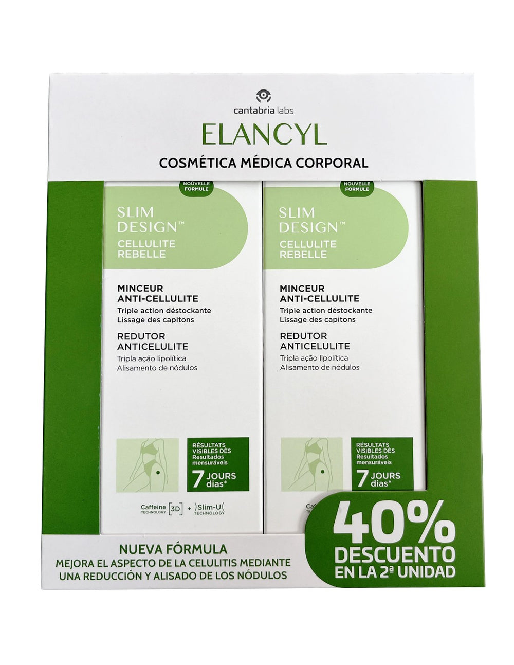 Elancyl Slim Design Celulitis Rebelde Duplo 2x200 ml