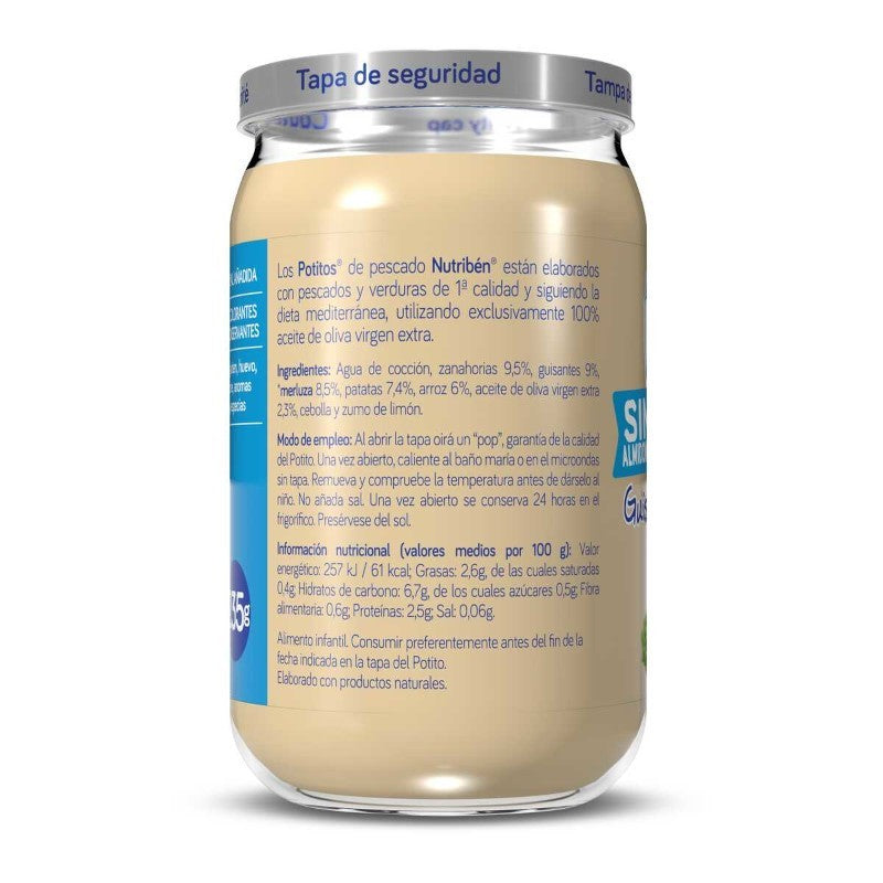 Nutriben Potito de Guisantes y Zanahorias con Merluza 235 g