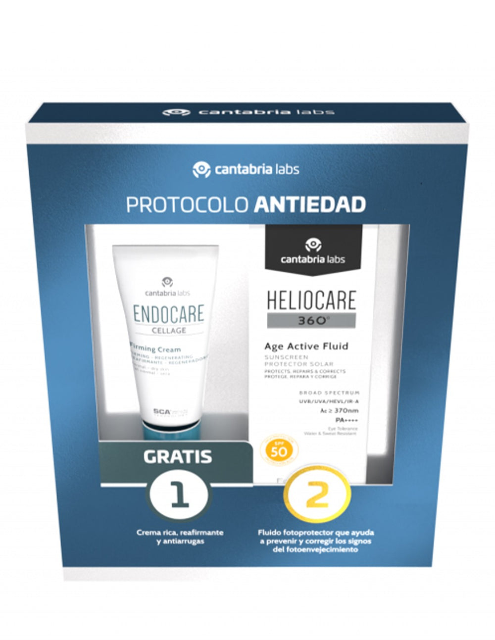 Heliocare Age Active Fluid SPF50 + Endocare Cellage Firming Cream