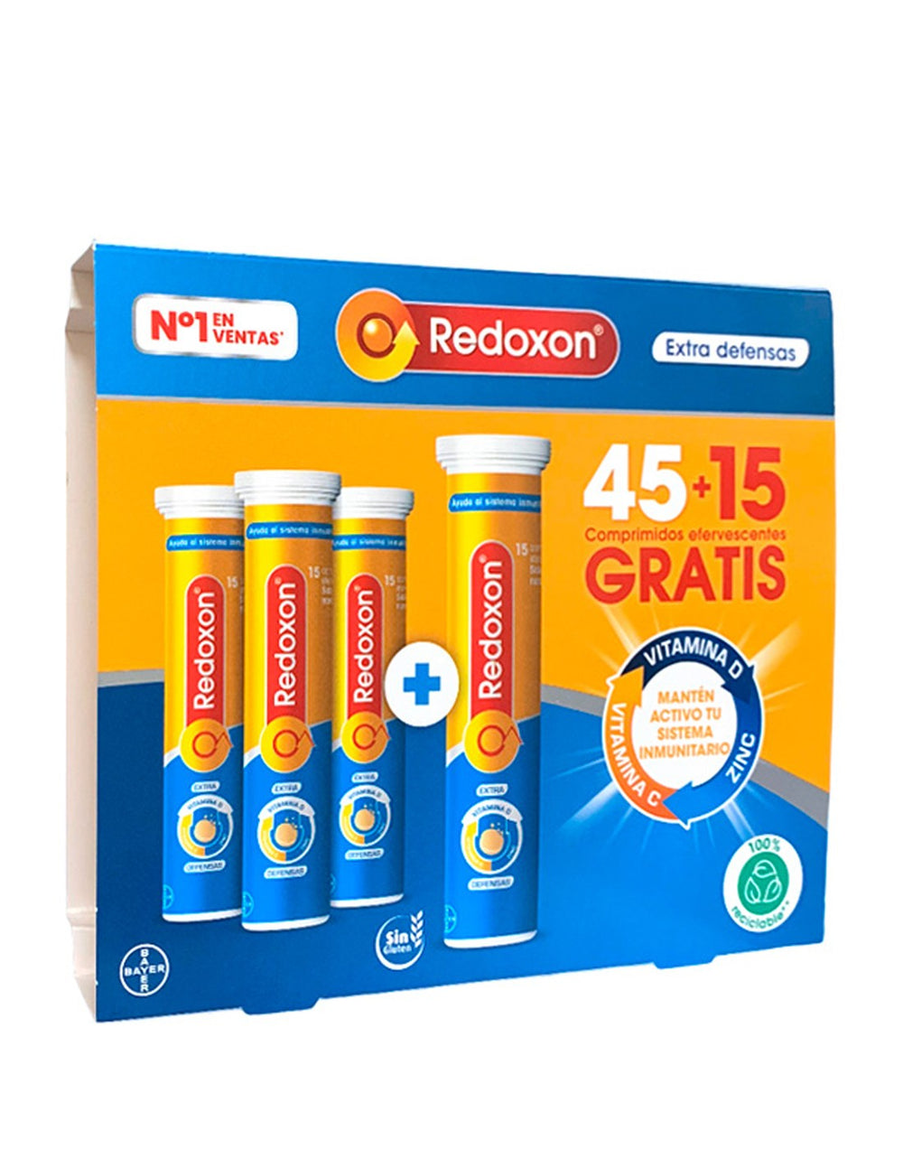 Redoxon Extra Defensas 45+15 Comprimidos Efervescentes
