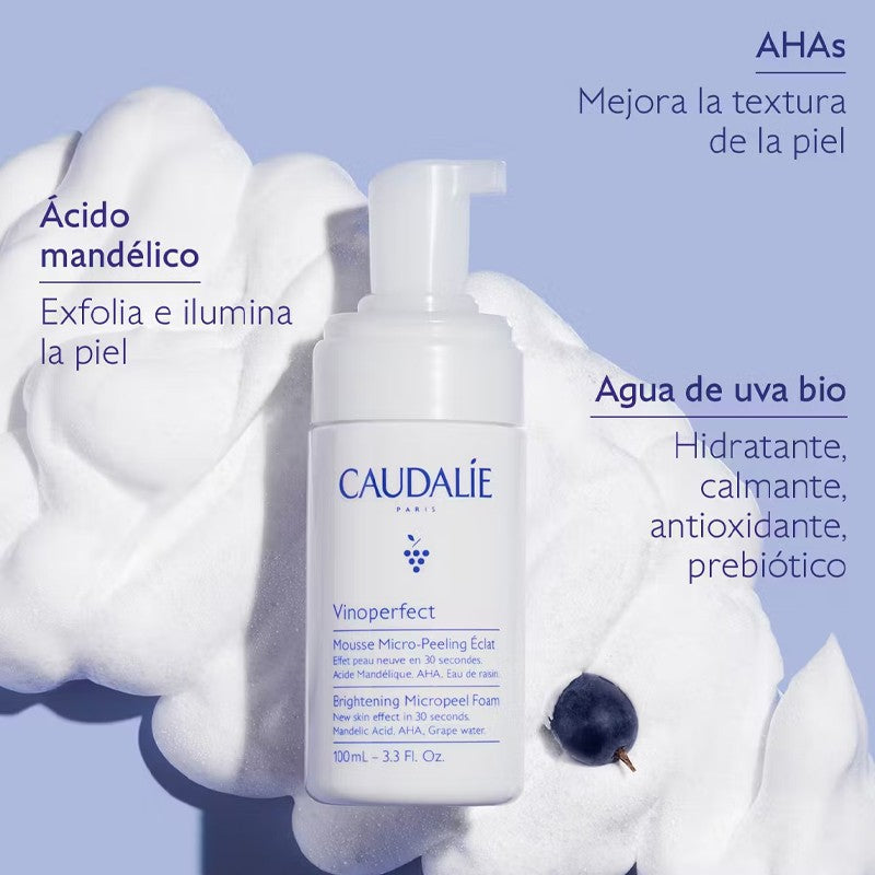 Caudalie Vinoperfect Espuma Micropeeling Luminosidad 100 ml 3522930004318