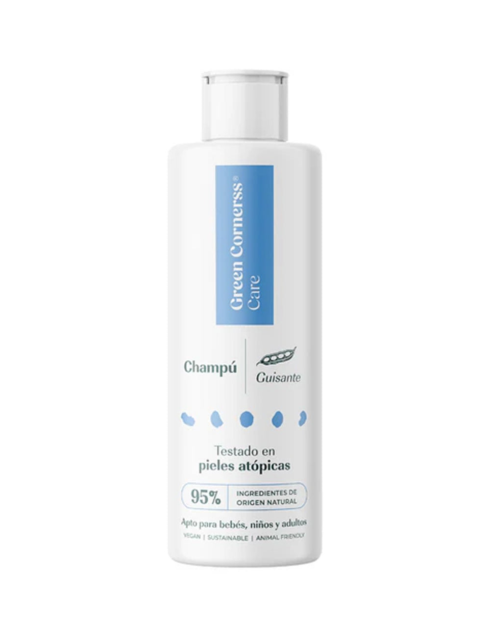 Green Cornerss Champú de guisante para cuero cabelludo sensible 300 ml